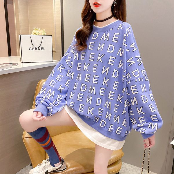 women's sweater 2021 autumn korean version loose large women's letter long sleeve coat female student, Black
women's sweater 2021 autumn korean version loose large women's letter long sleeve coat female student, Black