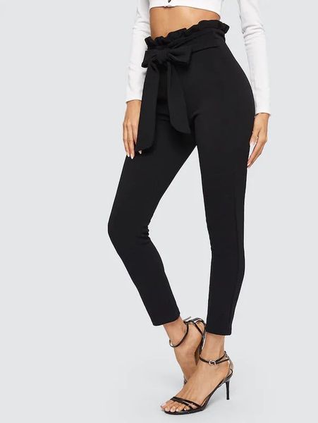 women's pants & capris 121019 belted paperbag waist ribbed ny women cropped bottoms spring high office ladies elegant trousers vpz, Black;white
women's pants & capris 121019 belted paperbag waist ribbed ny women cropped bottoms spring high office ladies elegant trousers vpz, Black;white