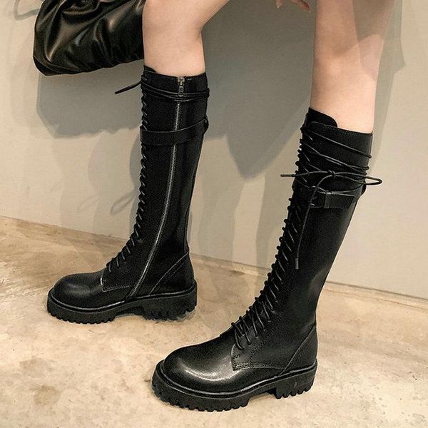 boots 2021 women cross tied knee high thick heel round toe ladies motorcycle fall winter shoes, Black
boots 2021 women cross tied knee high thick heel round toe ladies motorcycle fall winter shoes, Black