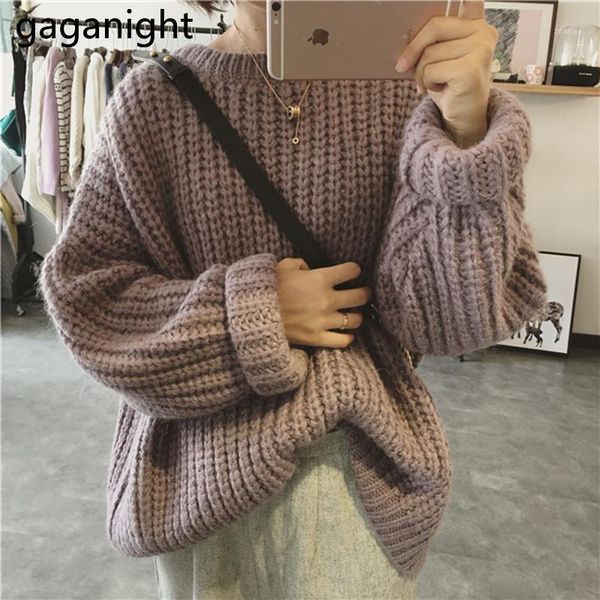 women's sweaters gaganight casual loose women sweater autumn winter fashion solid outwear pullover chic korean pull femme, White;black
women's sweaters gaganight casual loose women sweater autumn winter fashion solid outwear pullover chic korean pull femme, White;black