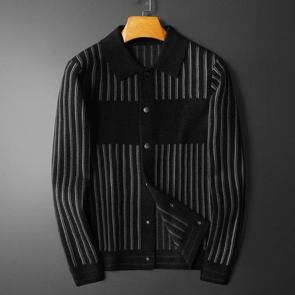 men's sweaters minglu thicken male luxury autumn winter contrast color stripe casual fashion slim fit man 4xl, White;black
men's sweaters minglu thicken male luxury autumn winter contrast color stripe casual fashion slim fit man 4xl, White;black
