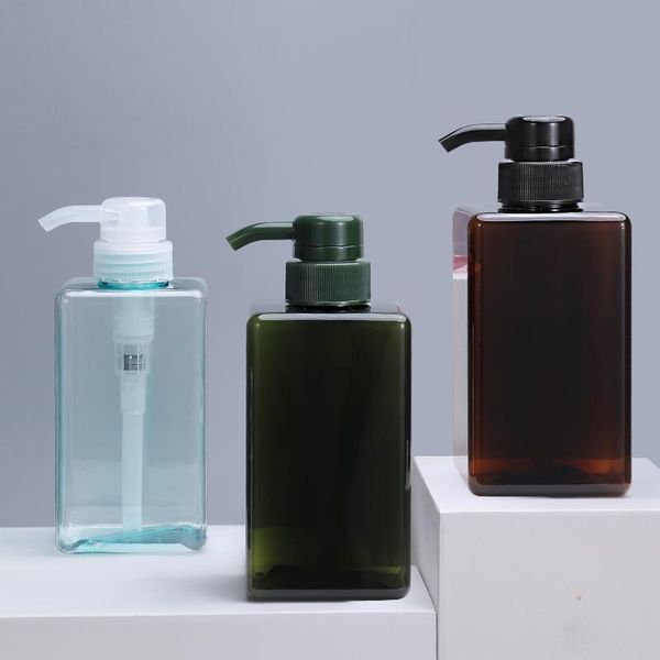 storage bottles & jars 10pcs of 450ml plastic pump square containers for soap lotion shampoo petg refillable bottle