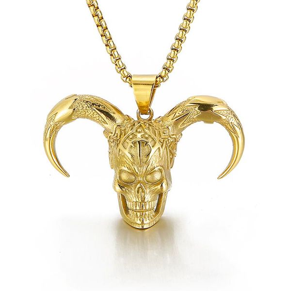 pendant necklaces vintage skull devil men's necklace jewelry stainless steel accessories wholesale, Silver
pendant necklaces vintage skull devil men's necklace jewelry stainless steel accessories wholesale, Silver