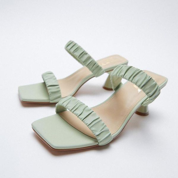 single-strap sandals 2021 summer green square-toe pleated thin strap high heel fashion, Black
single-strap sandals 2021 summer green square-toe pleated thin strap high heel fashion, Black