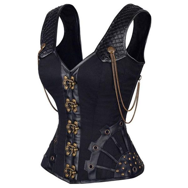 bustiers & corsets steampunk corset bustier gothic leather overbust corselet vest shaper women body shapewear slimming belly sheath, Black;white
bustiers & corsets steampunk corset bustier gothic leather overbust corselet vest shaper women body shapewear slimming belly sheath, Black;white