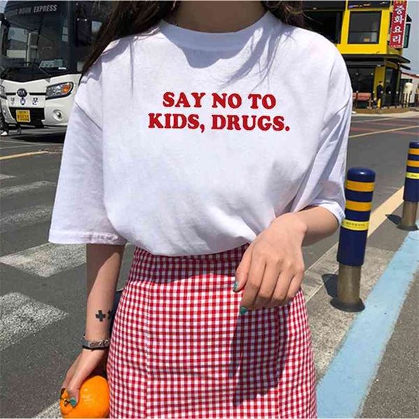 say no to kids drugs funny t shirt women cotton harajuku tshirt women shrot sleeve loose camiseta mujer black tee shirt femme 210406, White
say no to kids drugs funny t shirt women cotton harajuku tshirt women shrot sleeve loose camiseta mujer black tee shirt femme 210406, White