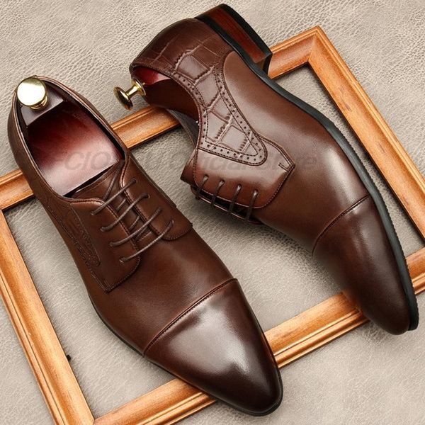 dress shoes men oxford leather genuine fashion wedding brogue pointed toe lace up business formal black party shoe stui
dress shoes men oxford leather genuine fashion wedding brogue pointed toe lace up business formal black party shoe stui