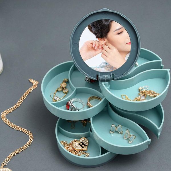 multi-layer rotatable jewelry storage box with mirror cosmetics beauty container organizer desksundries makeup boxes & bins
multi-layer rotatable jewelry storage box with mirror cosmetics beauty container organizer desksundries makeup boxes & bins