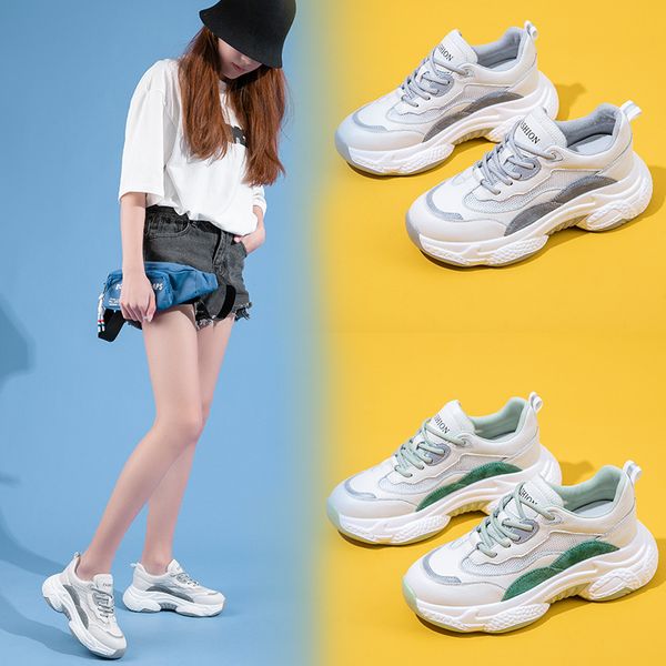 2021 spring daddy shoes women's korean versatile student sports thick soled casual shallow mouth, Black;white
2021 spring daddy shoes women's korean versatile student sports thick soled casual shallow mouth, Black;white