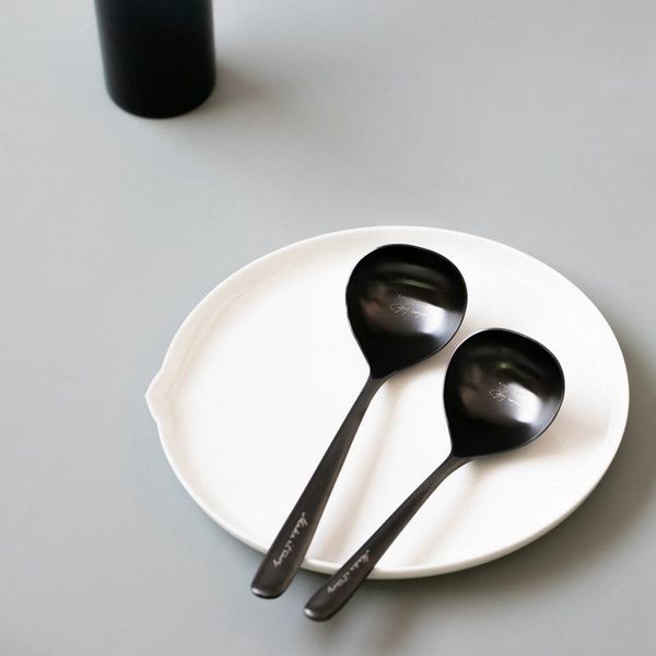 spoons matte titanium-plated black 304 stainless steel soup spoon pot cooking utensils household dinner dinnerware
spoons matte titanium-plated black 304 stainless steel soup spoon pot cooking utensils household dinner dinnerware