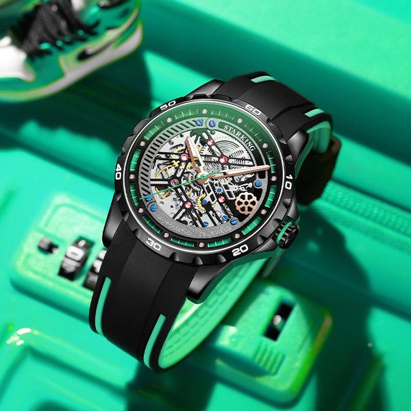 wristwatches starking brand watch men automatic mechanical mens hollow carved fashion silicone 43mm waterproof luxury star, Slivery;brown
wristwatches starking brand watch men automatic mechanical mens hollow carved fashion silicone 43mm waterproof luxury star, Slivery;brown
