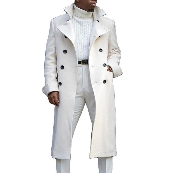 men white long jackets autumn wool blends long-sleeve trench coat fashion male plus size clothing causal winter outerwear, Black
men white long jackets autumn wool blends long-sleeve trench coat fashion male plus size clothing causal winter outerwear, Black