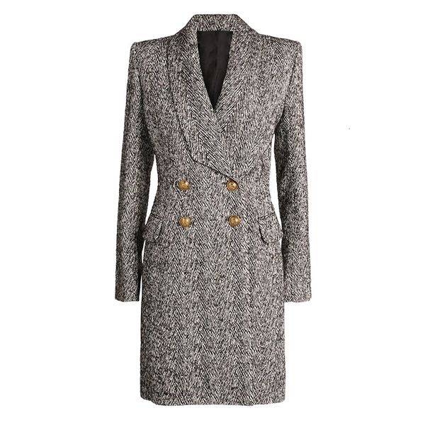 women's wool & blends european and american autumn winter double-breasted herringbone woolen slim long coat 2kpz, Black
women's wool & blends european and american autumn winter double-breasted herringbone woolen slim long coat 2kpz, Black
