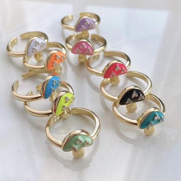 cluster rings 5pcs/lot fashion brass enamel jewelry cute mushroom women, Golden;silver
cluster rings 5pcs/lot fashion brass enamel jewelry cute mushroom women, Golden;silver
