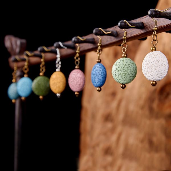 bronze retro lava stone charms earrings diy essential oil diffuser jewelry women volcanic beads earring, Golden
bronze retro lava stone charms earrings diy essential oil diffuser jewelry women volcanic beads earring, Golden