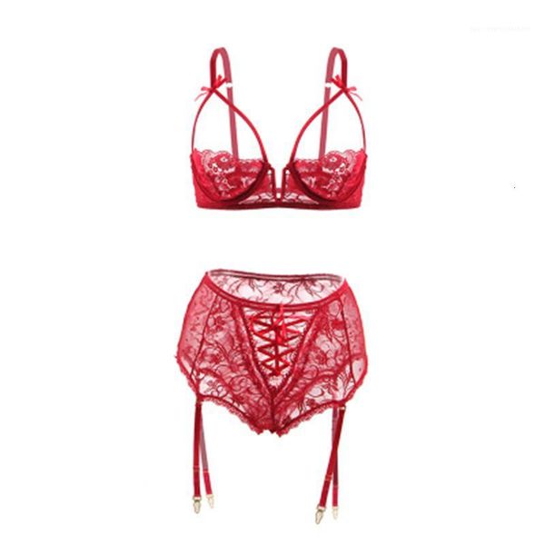 women's sleepwear sets female plus size womens garter erotic lingerie fashion trend lace cutout 1/2 cup bra high-waist lace-up panties, Black;red
women's sleepwear sets female plus size womens garter erotic lingerie fashion trend lace cutout 1/2 cup bra high-waist lace-up panties, Black;red