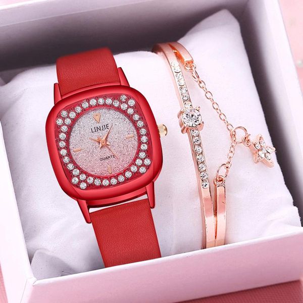 wristwatches low-key luxury linjie ladies fashion quartz watch leather strap analog set also a women watches, Slivery;brown
wristwatches low-key luxury linjie ladies fashion quartz watch leather strap analog set also a women watches, Slivery;brown