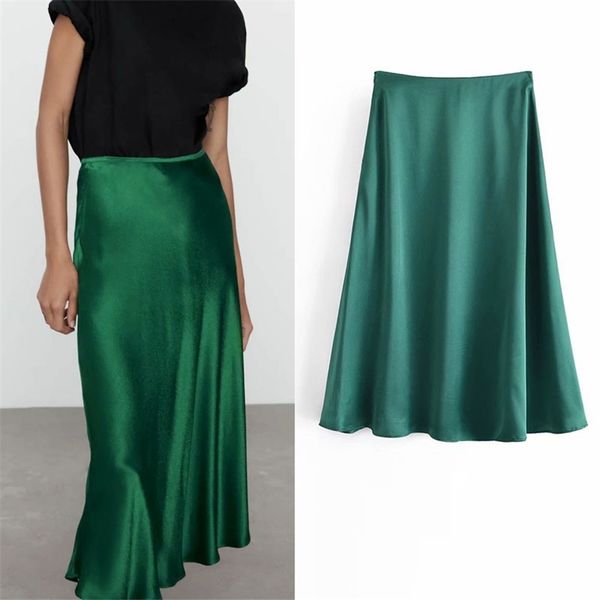 summer women casual solid skirts side zipper satin fashion street female elegant a-line skirt clothes 210513, Black
summer women casual solid skirts side zipper satin fashion street female elegant a-line skirt clothes 210513, Black