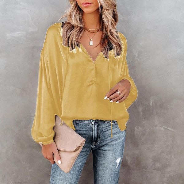 women's blouses & shirts fashion v-neck flared sleeves office blouse women chiffon shirt streetwear long sleeve blusas ladies, White
women's blouses & shirts fashion v-neck flared sleeves office blouse women chiffon shirt streetwear long sleeve blusas ladies, White