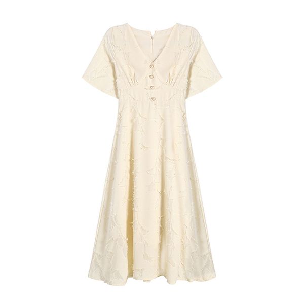 beige v neck short sleeve knee length solid korean dress vintage button a line d1856 210514, Black;gray
beige v neck short sleeve knee length solid korean dress vintage button a line d1856 210514, Black;gray