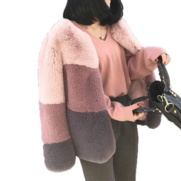 women's fur & faux 2021 temperamental vintage coat winter soft imitation short colored outwear mujer female jacket, Black
women's fur & faux 2021 temperamental vintage coat winter soft imitation short colored outwear mujer female jacket, Black