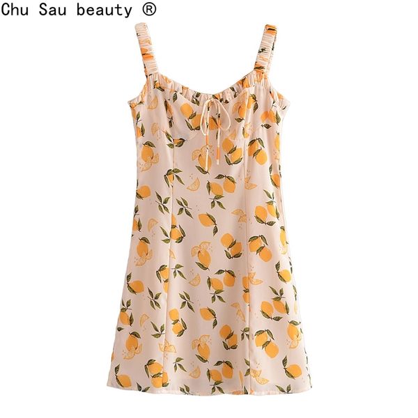 summer french chic dress short spaghetti strap holiday style lemon print zipper vestido female 210514, Black;gray
summer french chic dress short spaghetti strap holiday style lemon print zipper vestido female 210514, Black;gray