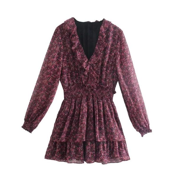 casual dresses vintage women flower printing v neck cascading ruffle mini dress female long sleeve clothes lady loose vestido d8855, Black;gray
casual dresses vintage women flower printing v neck cascading ruffle mini dress female long sleeve clothes lady loose vestido d8855, Black;gray