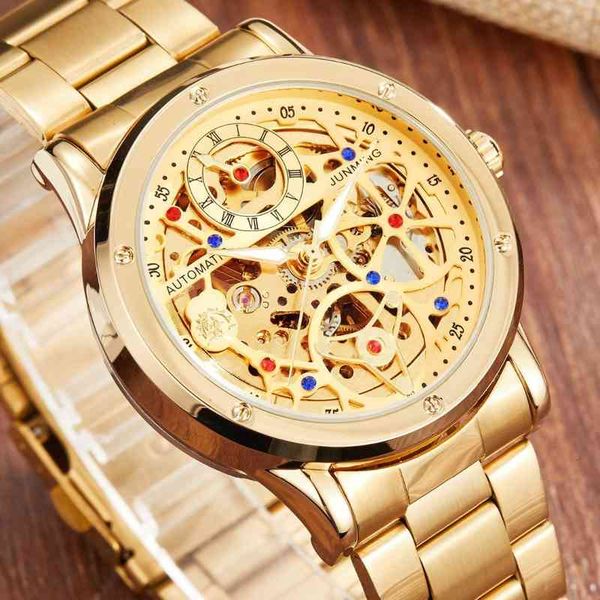 mechanical luxury gold men sier clock fashion rustless steel self-surprising men's colorful crystal skeleton, Slivery;brown
mechanical luxury gold men sier clock fashion rustless steel self-surprising men's colorful crystal skeleton, Slivery;brown