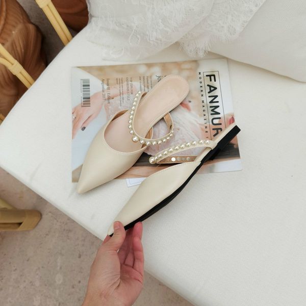 flip flop 2021 spring korean fashion pearl comfortable pointed ladies lazybones' outdoor closed-toe slippers, Black
flip flop 2021 spring korean fashion pearl comfortable pointed ladies lazybones' outdoor closed-toe slippers, Black