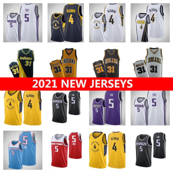 men's joel 4 victor oladipo 31 reggie miller basketball jerseys, Black;red
