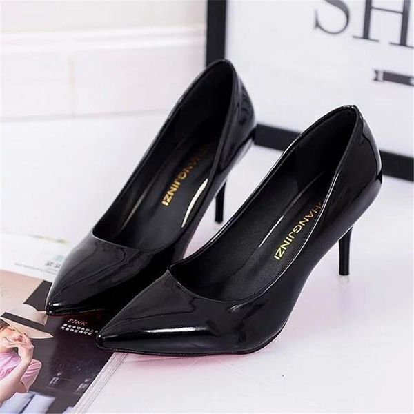 women pumps high heels pointed toe female wedding shoes heel for shallow spike spring/autumn dress, Black
women pumps high heels pointed toe female wedding shoes heel for shallow spike spring/autumn dress, Black