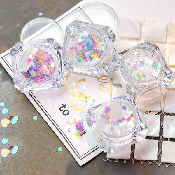 nail art decorations aurora sequins flakes glitter charms round love heart star shape for diy manicure decoration, Silver;gold
nail art decorations aurora sequins flakes glitter charms round love heart star shape for diy manicure decoration, Silver;gold