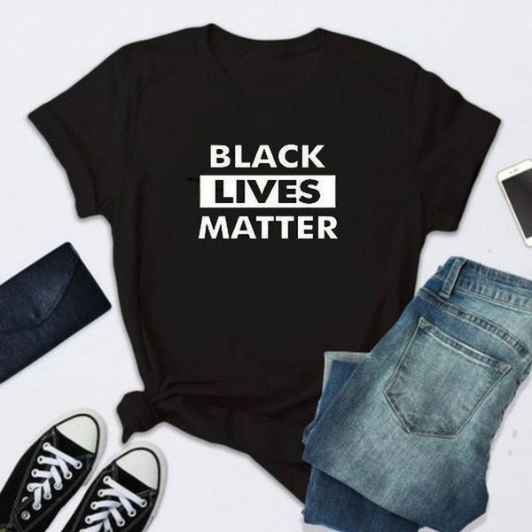 black lives matter letter print women t shirt short sleeve o neck summer causal tee, White
black lives matter letter print women t shirt short sleeve o neck summer causal tee, White