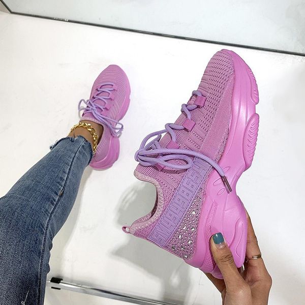 autumn new flying woven large casual lace up sneakers thick bottom rhinestone running shoes single
autumn new flying woven large casual lace up sneakers thick bottom rhinestone running shoes single