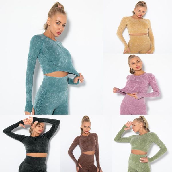 yoga outfit 2021 tie-dye wash pattern seamless clothes long sleeve gym women workout running quick-drying fitness sports shirts
yoga outfit 2021 tie-dye wash pattern seamless clothes long sleeve gym women workout running quick-drying fitness sports shirts