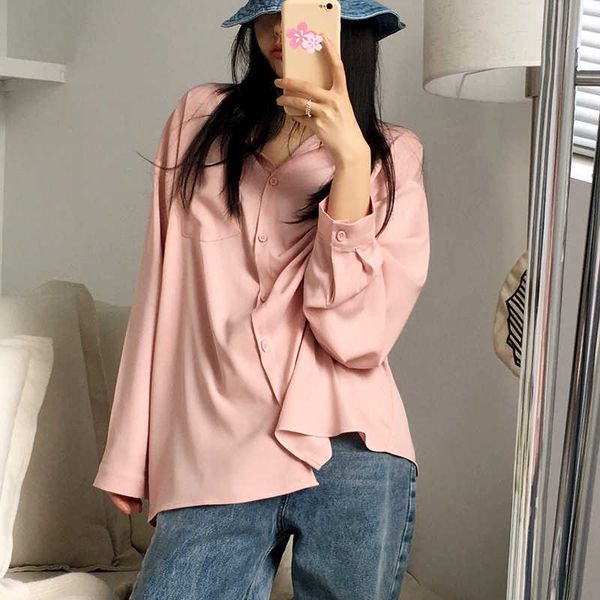spring autumn 6 color candy shirt women's loose oversized blouses long sleeve solid chiffon for female fashion 210607, White
spring autumn 6 color candy shirt women's loose oversized blouses long sleeve solid chiffon for female fashion 210607, White