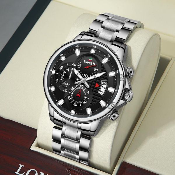 wristwatches relogio masculino de luxo full stainless steel silver watches men 2021 fashion sports chronograph wristwatch military clock, Slivery;brown
wristwatches relogio masculino de luxo full stainless steel silver watches men 2021 fashion sports chronograph wristwatch military clock, Slivery;brown
