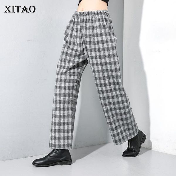 women's pants & capris xitao elastic waist full sleeve women fashion plaid 2021 winter loose elegant goddess fan wide leg dmy1697, Black;white
women's pants & capris xitao elastic waist full sleeve women fashion plaid 2021 winter loose elegant goddess fan wide leg dmy1697, Black;white