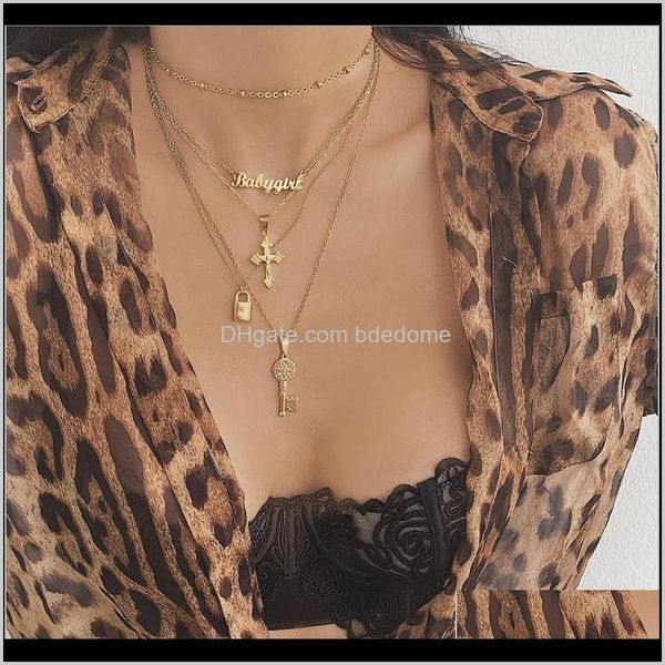 necklaces & pendants jewelry drop delivery 2021 multi layer necklace metal chain choker word babygirl cross christ lock key pendant gold col, Silver
necklaces & pendants jewelry drop delivery 2021 multi layer necklace metal chain choker word babygirl cross christ lock key pendant gold col, Silver