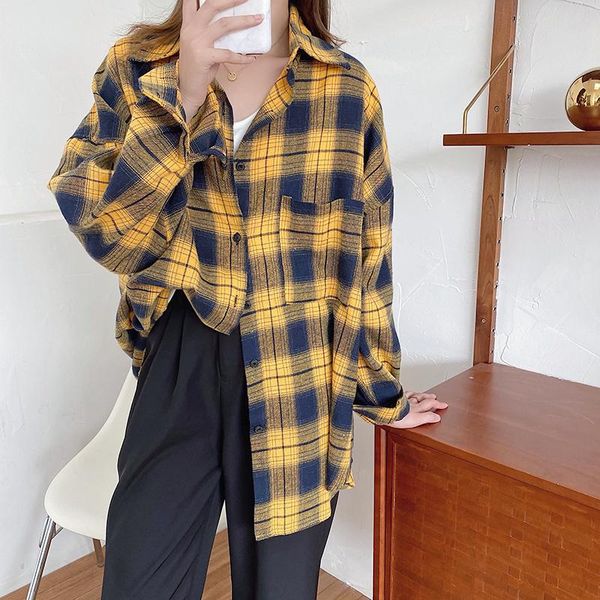 shirts women kawaii simple casual plaid loose korean style daily all-match harajuku cute student womens clothing fashion vintage women', White
shirts women kawaii simple casual plaid loose korean style daily all-match harajuku cute student womens clothing fashion vintage women', White