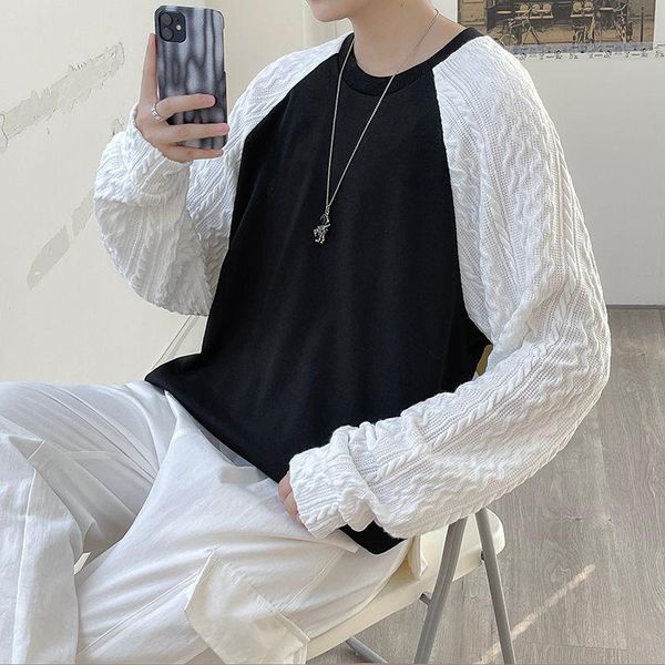 men's hoodies & sweatshirts 2021 men's knitted stitching black/white round neck coats casual loose long sleeved pullover fashion
men's hoodies & sweatshirts 2021 men's knitted stitching black/white round neck coats casual loose long sleeved pullover fashion