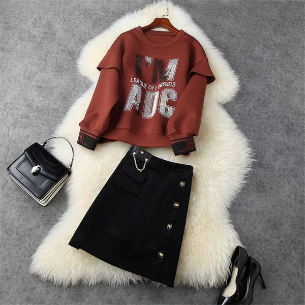 two piece dress high street winter runway all girly elegant diamonds cotton hoodies bunk space and dress suit 2 piece casual twinset clothes, White
two piece dress high street winter runway all girly elegant diamonds cotton hoodies bunk space and dress suit 2 piece casual twinset clothes, White