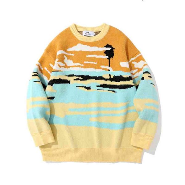 men's sweaters landscape jacquard knitted men street fashion brand loose mens round collar trendy pullover male o3ir, White;black
men's sweaters landscape jacquard knitted men street fashion brand loose mens round collar trendy pullover male o3ir, White;black
