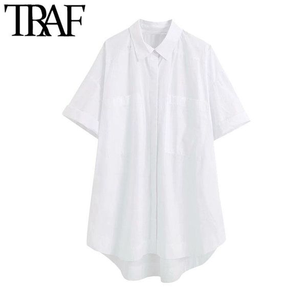 women fashion oversized pockets blouses vintage long sleeve back elastic female shirts blusas chic women's &, White
women fashion oversized pockets blouses vintage long sleeve back elastic female shirts blusas chic women's &, White