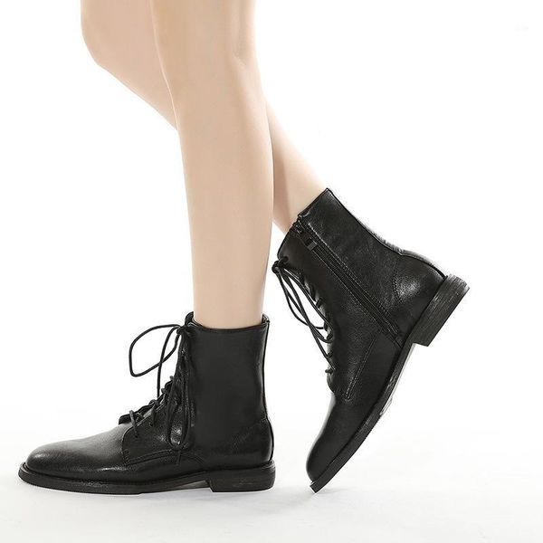 boots spring brand women rome style studs embellished ankle black leather round toe lace up motorcycle1
boots spring brand women rome style studs embellished ankle black leather round toe lace up motorcycle1