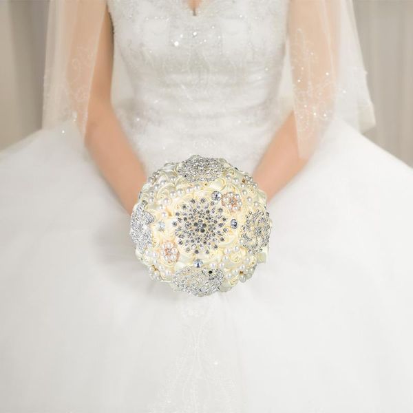 decorative flowers & wreaths 18cm handmade crystal bridal wedding bouquet diamond satin rose flower rhinestone artificial bridesmaid 
decorative flowers & wreaths 18cm handmade crystal bridal wedding bouquet diamond satin rose flower rhinestone artificial bridesmaid