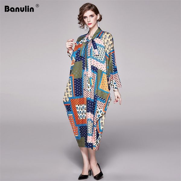 banulin spring holiday dresses women's batwing sleeve bow collar loose elegant casual floral print boho beach long dress 210603, Black;gray
banulin spring holiday dresses women's batwing sleeve bow collar loose elegant casual floral print boho beach long dress 210603, Black;gray