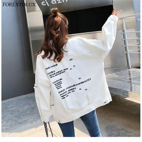 women's jackets cotton denim letter print loose hole coat black streetwear stretch jeans jacket oversize outerwear bomber women, Black;brown
women's jackets cotton denim letter print loose hole coat black streetwear stretch jeans jacket oversize outerwear bomber women, Black;brown