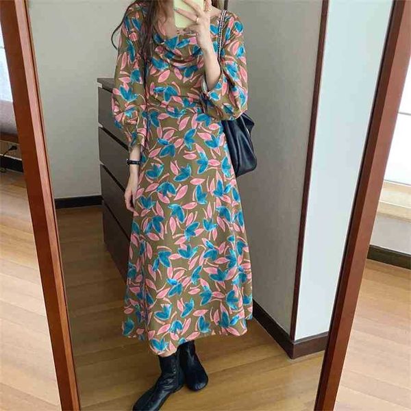 floral printing elegant lady v-neck women all match long dresses retro elegance french loose vestidos 210525, Black;gray
floral printing elegant lady v-neck women all match long dresses retro elegance french loose vestidos 210525, Black;gray
