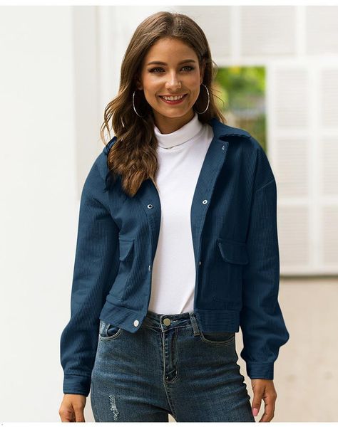 women's jackets corduroy cropped jacket autumn women cotton short coat fashion turndown collar single breasted pocket long sleeve winte, Black;brown
women's jackets corduroy cropped jacket autumn women cotton short coat fashion turndown collar single breasted pocket long sleeve winte, Black;brown